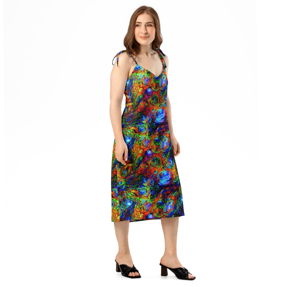 Hypercolor Tangle on Slip Dress — Right Front