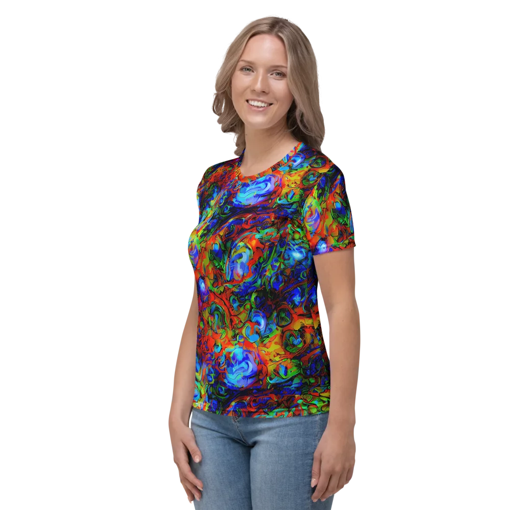 Hypercolor Tangle on Women's Crew Neck T-Shirt — Left