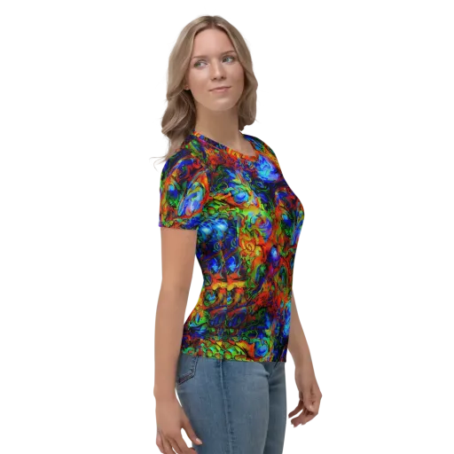 Hypercolor Tangle on a Women's Crew Neck T-Shirt