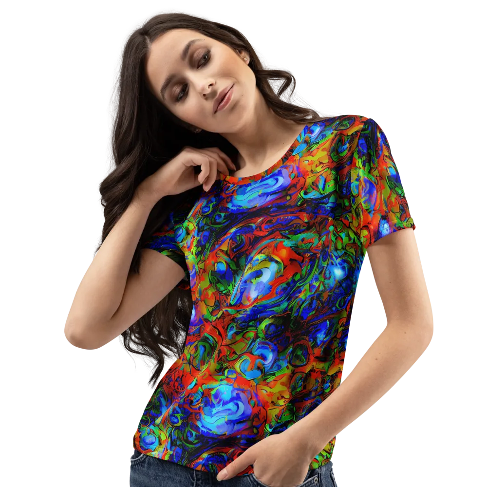 Hypercolor Tangle on Women's Crew Neck T-Shirt — Left Front