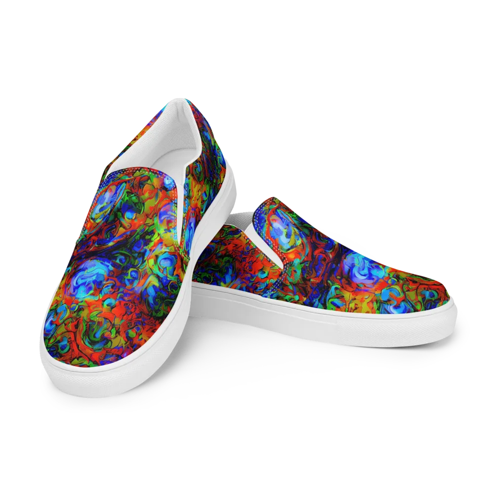 Hypercolor Tangle on Men's Slip-On Canvas Shoes — Left Front