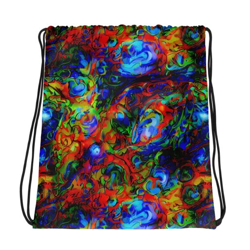 Hypercolor Tangle on a Drawstring Bag