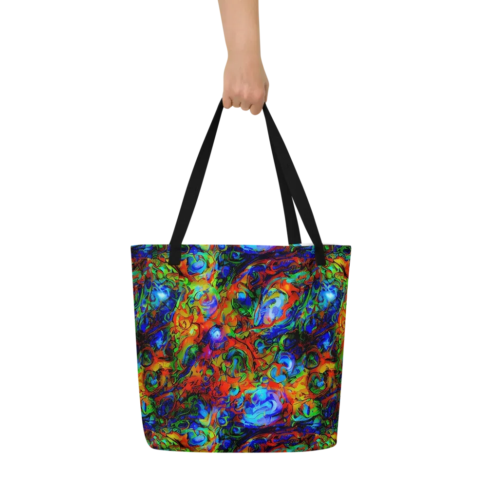 Hypercolor Tangle on Large Tote Bag W/ Pocket — Front