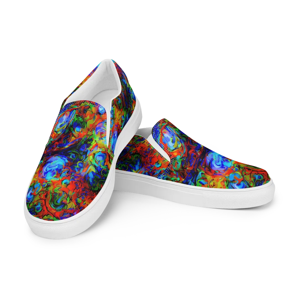 Hypercolor Tangle on Women's Slip-On Canvas Shoes — Left Front