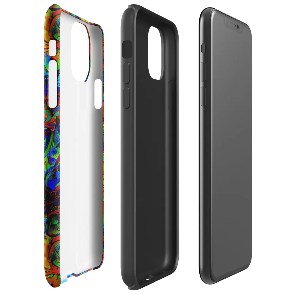 Hypercolor Tangle on Tough Case for iPhone® — Right