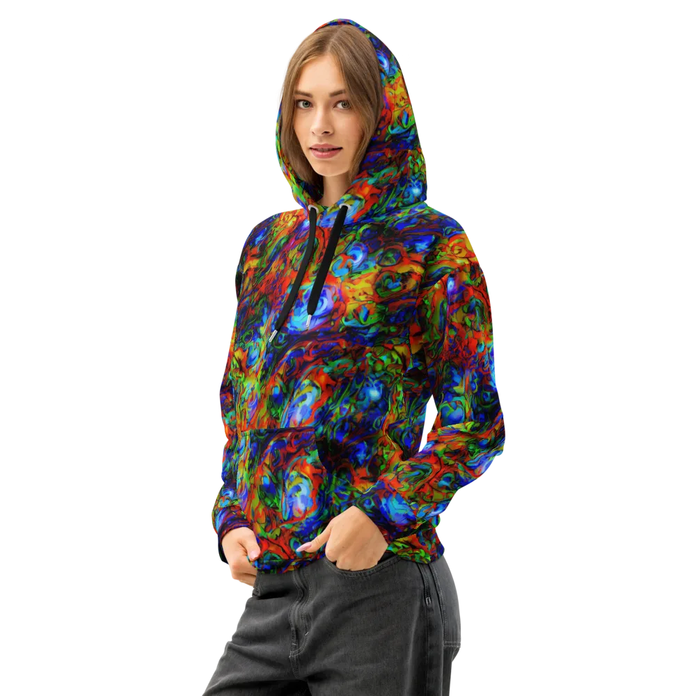 Hypercolor Tangle on Cotton Hoodie — Left Front