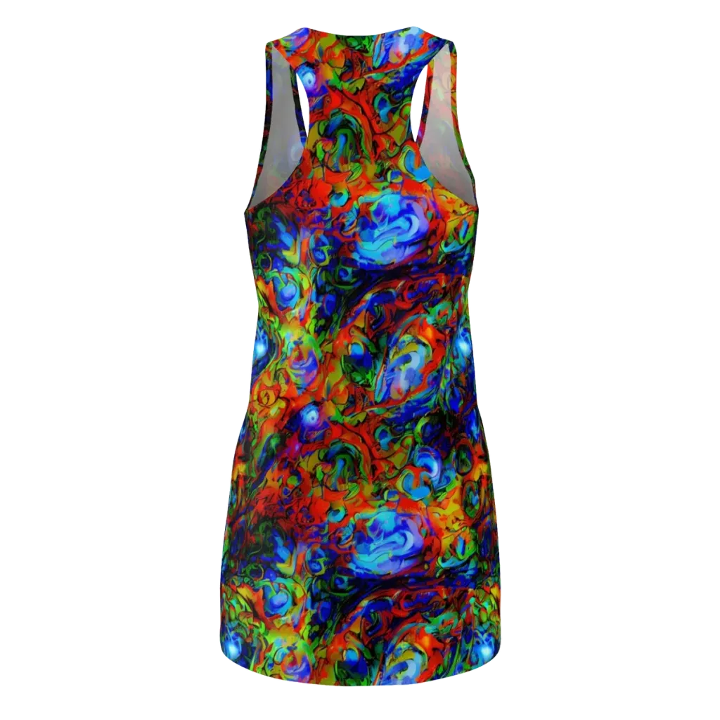 Hypercolor Tangle on Racerback Dress — Back