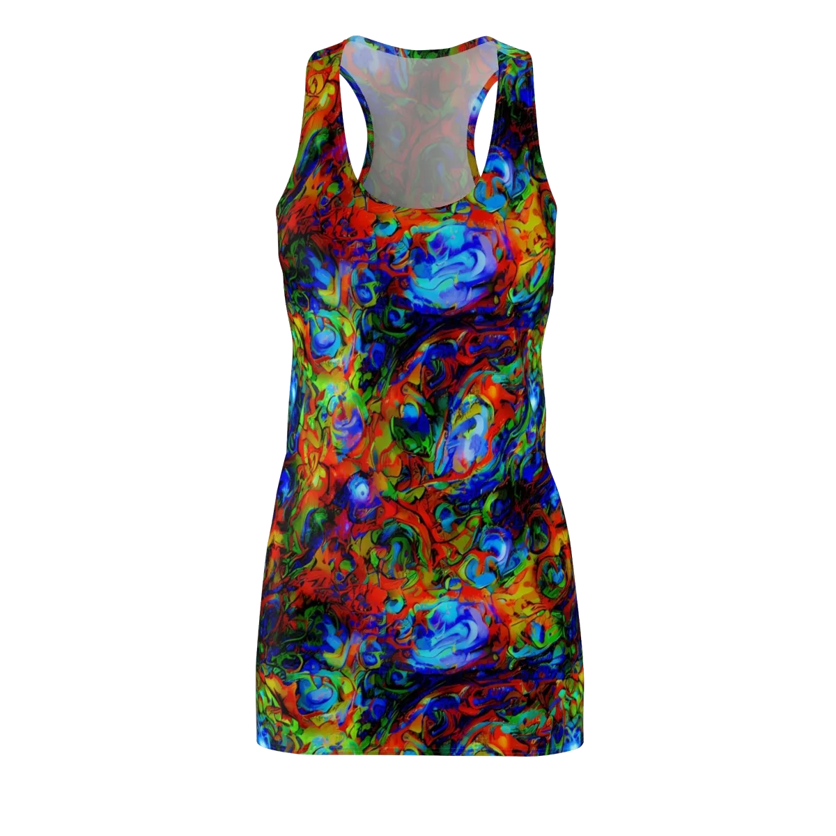 Hypercolor Tangle on Racerback Dress — Front