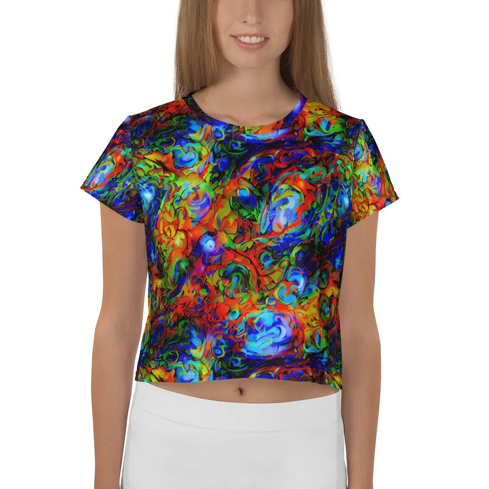 Hypercolor Tangle on Crop Tee — Front
