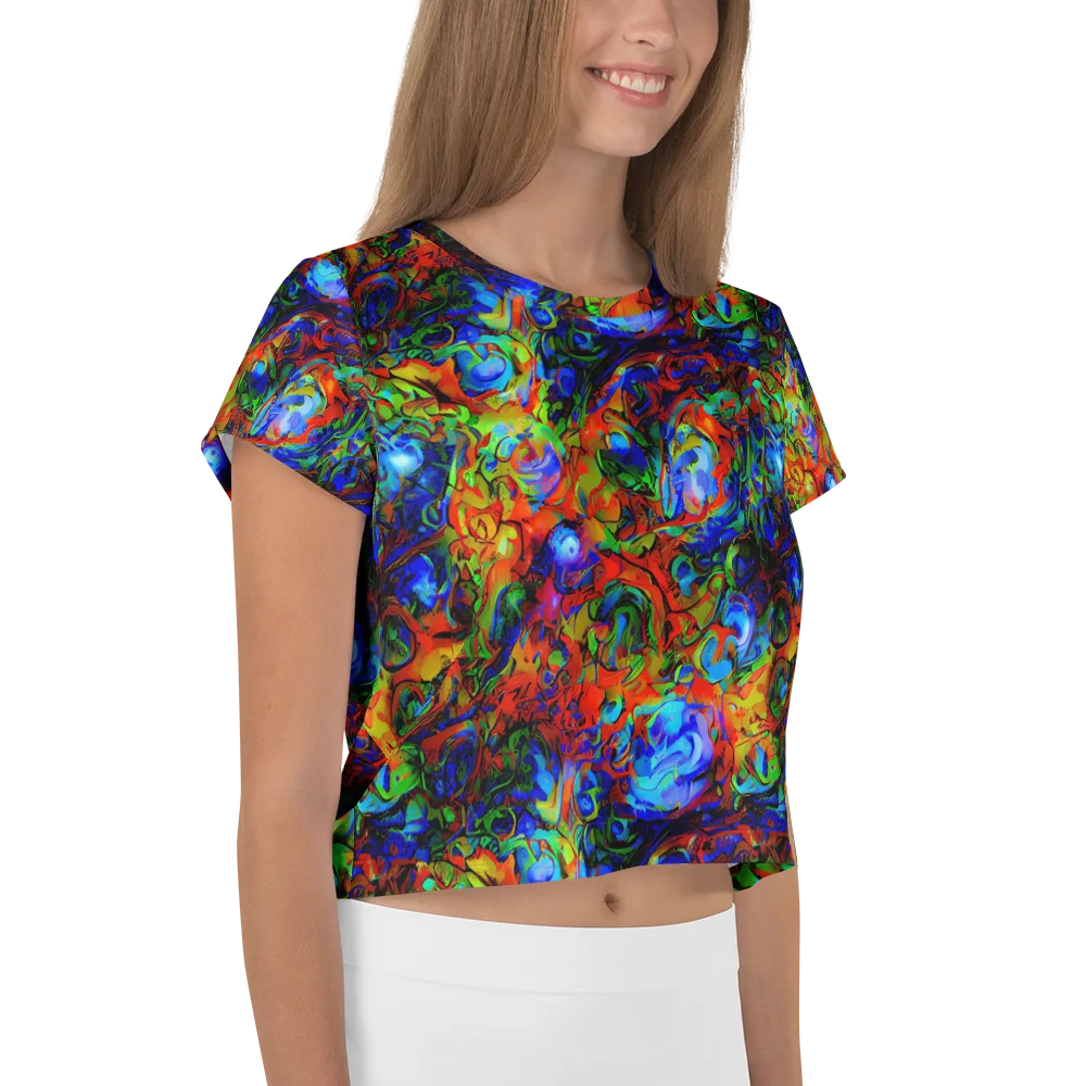 Hypercolor Tangle on Crop Tee — Right