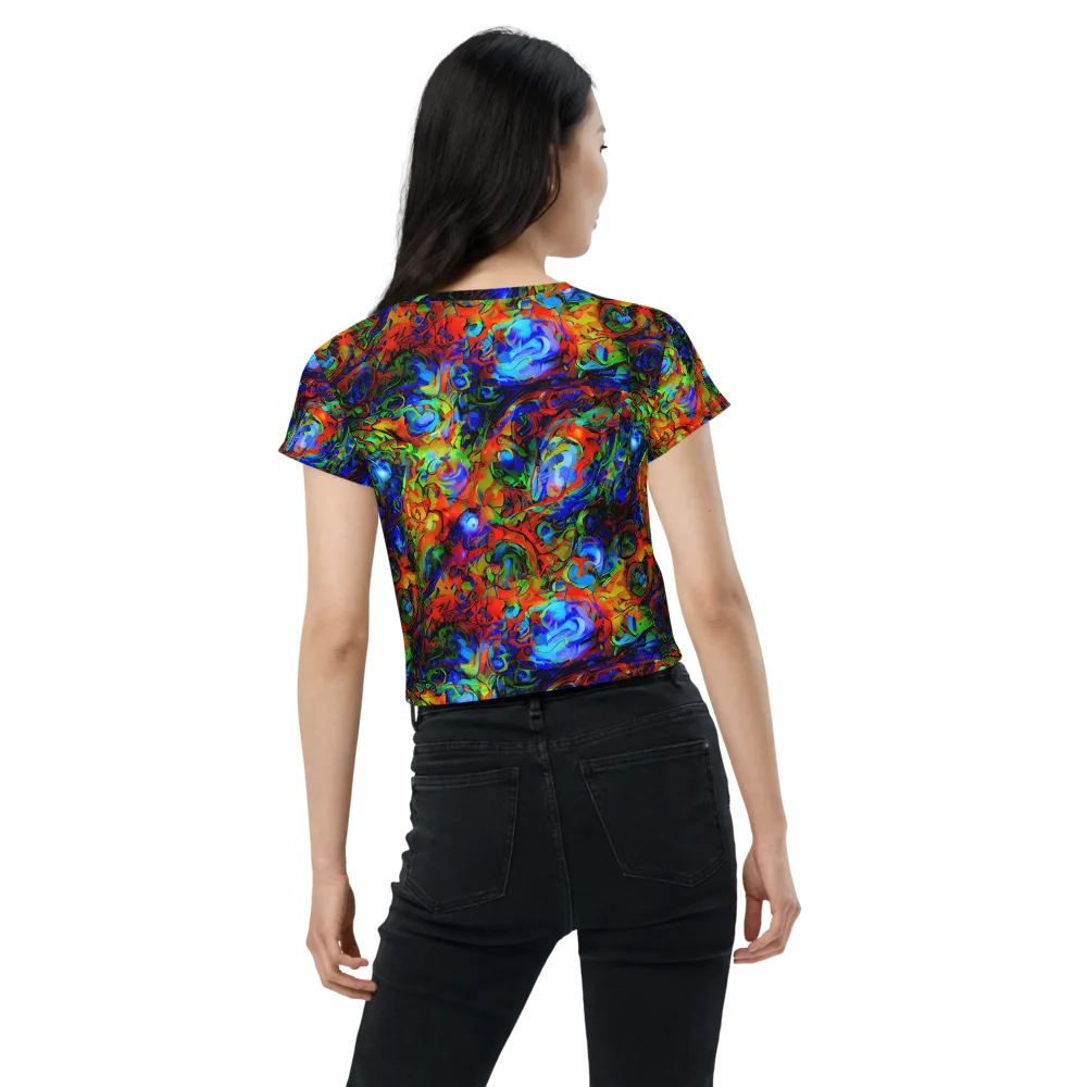 Hypercolor Tangle on Crop Tee — Back