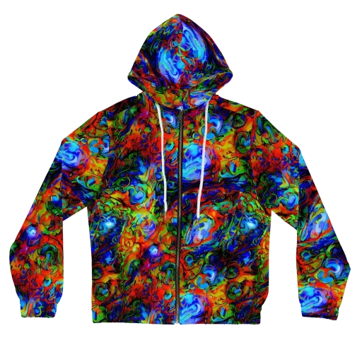 Hypercolor Tangle on a Women's Full-Zip Hoodie