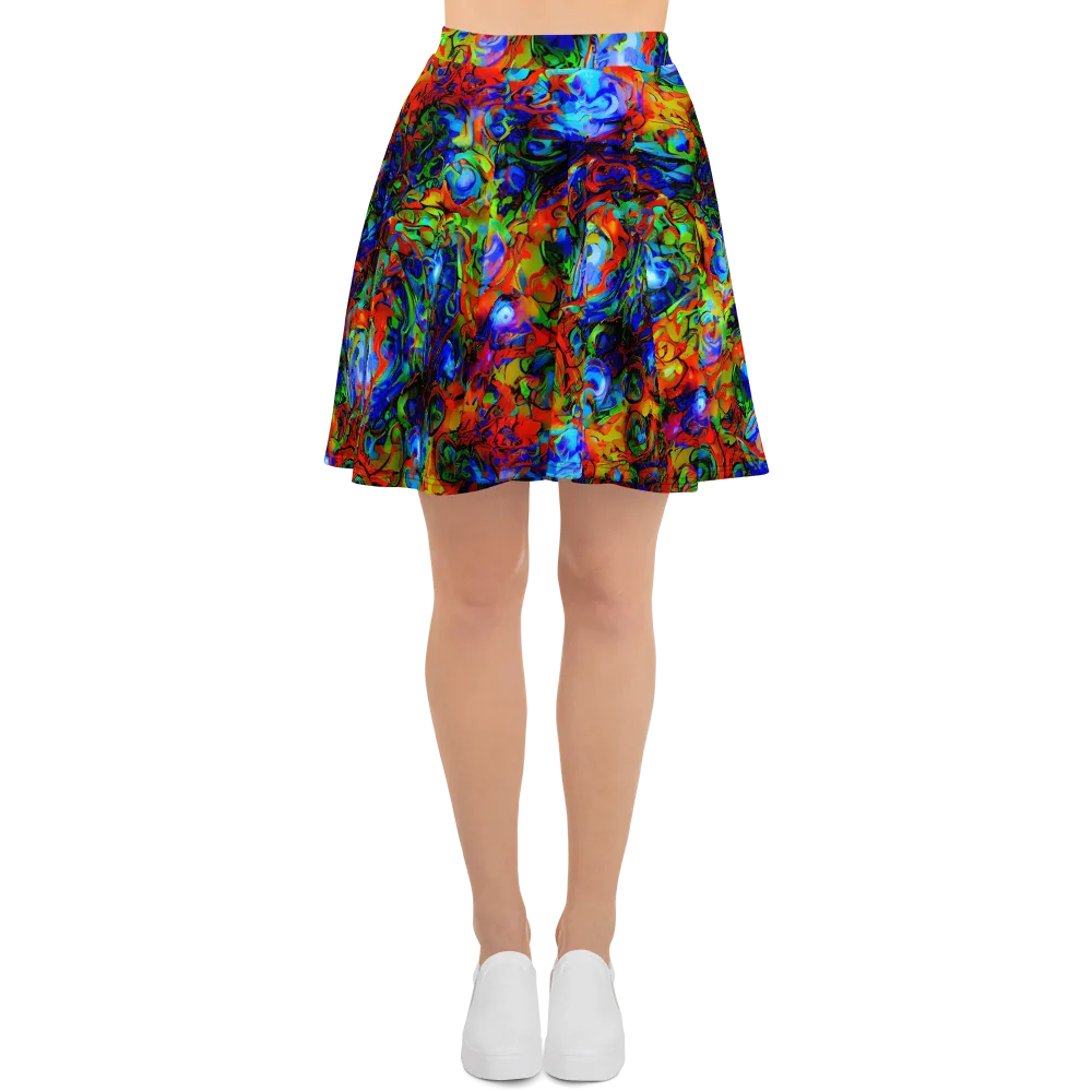Hypercolor Tangle on Skater Skirt — Front