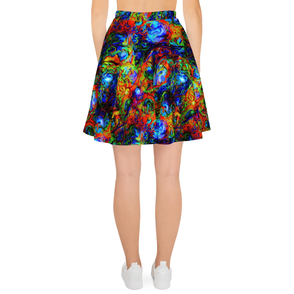 Hypercolor Tangle on Skater Skirt — Back