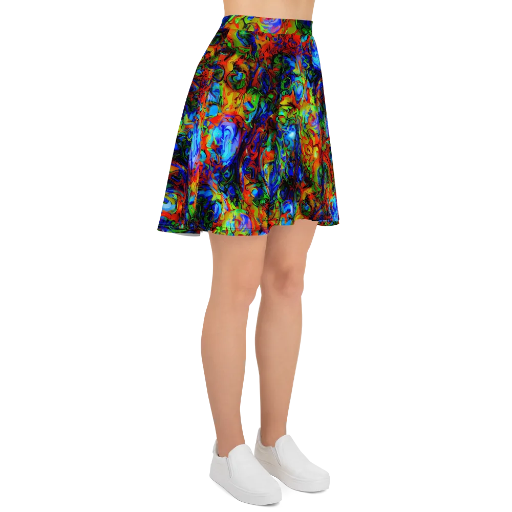 Hypercolor Tangle on Skater Skirt — Right
