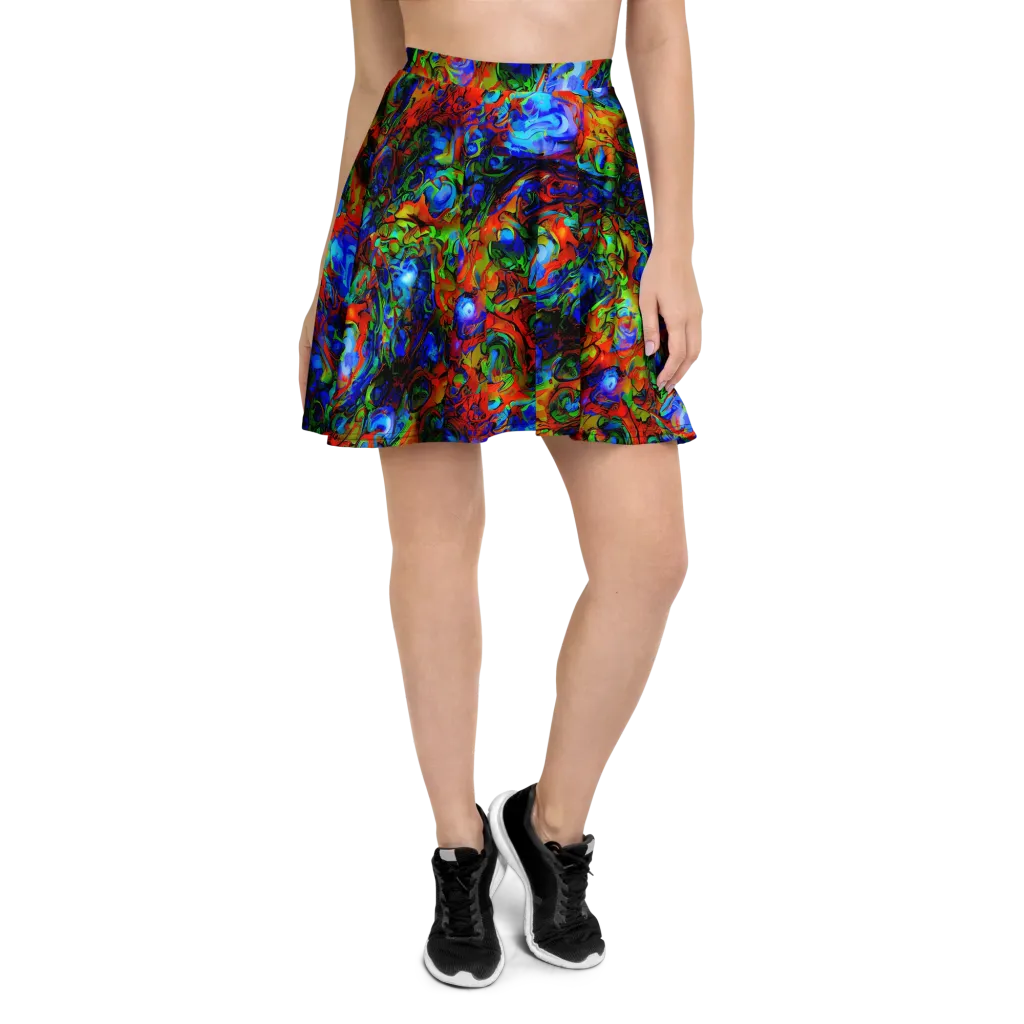 Hypercolor Tangle on Skater Skirt — Front
