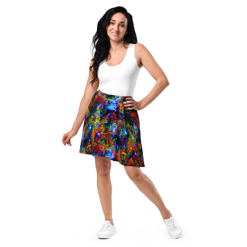 Hypercolor Tangle on Skater Skirt — Front