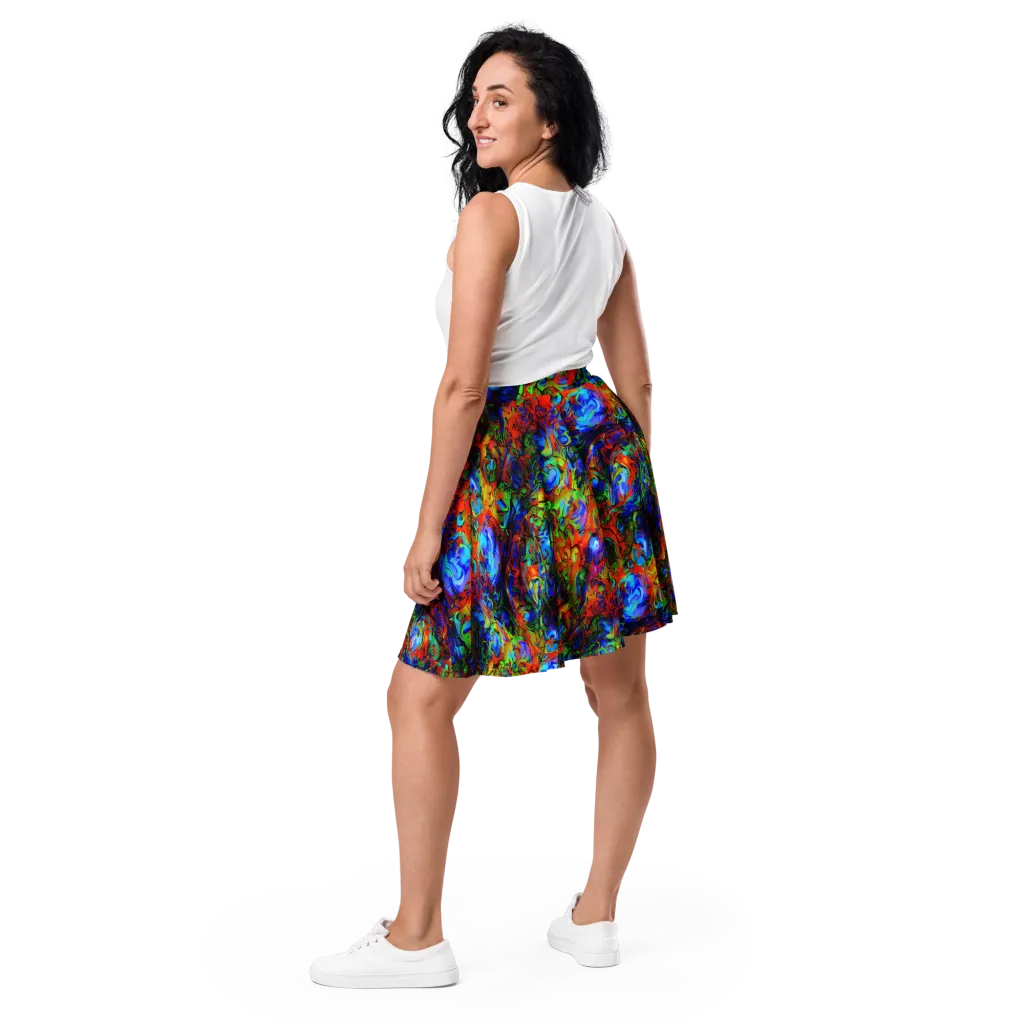 Hypercolor Tangle on Skater Skirt — Back
