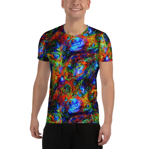 Hypercolor Tangle on a Men's Athletic T-Shirt