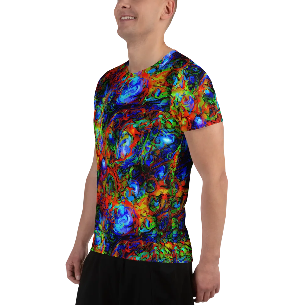 Hypercolor Tangle on Men's Athletic T-Shirt — Left