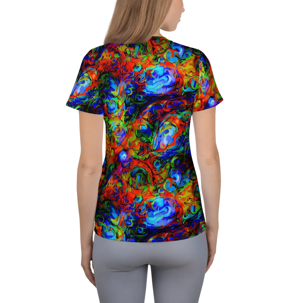 Hypercolor Tangle on Women's Athletic T-Shirt — Back