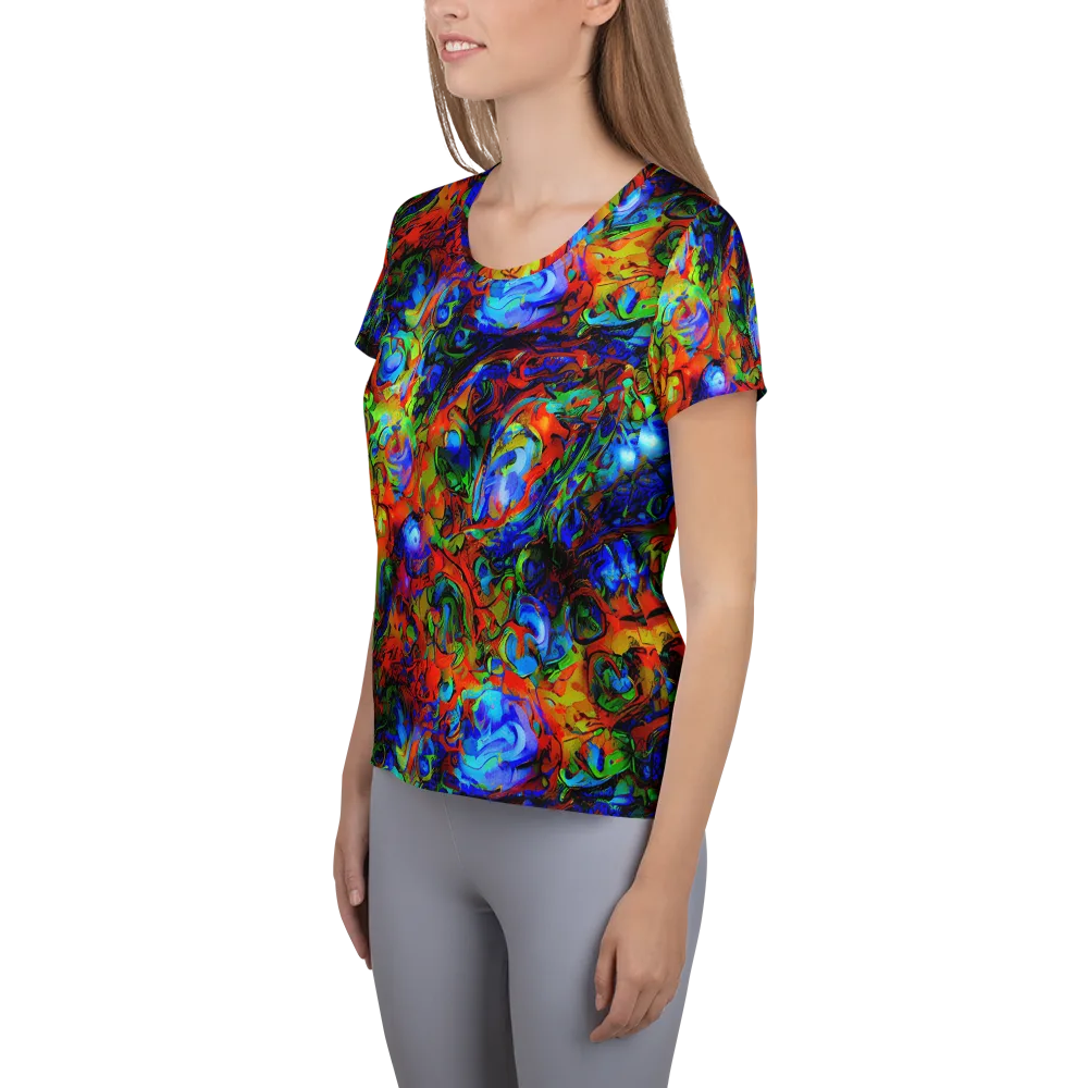 Hypercolor Tangle on Women's Athletic T-Shirt — Left