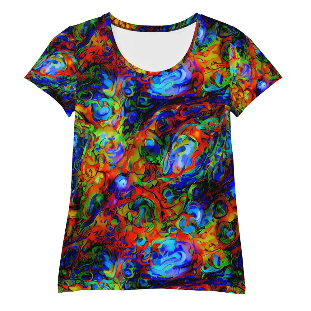 Hypercolor Tangle on Women's Athletic T-Shirt — Front