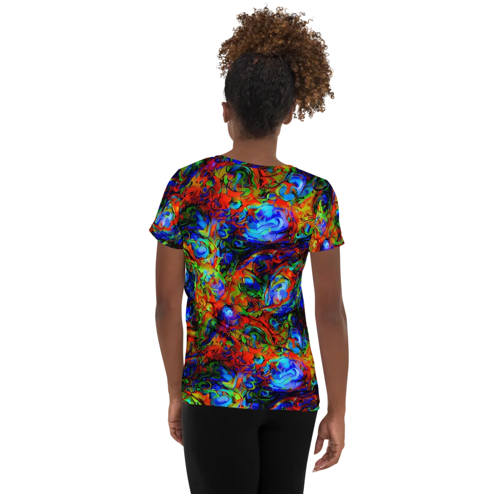 Hypercolor Tangle on Women's Athletic T-Shirt — Back