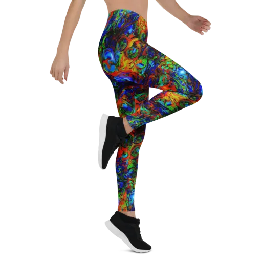 Hypercolor Tangle on a Leggings