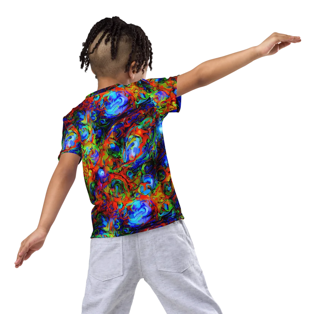 Hypercolor Tangle on Kids Crew Neck T-Shirt — Back