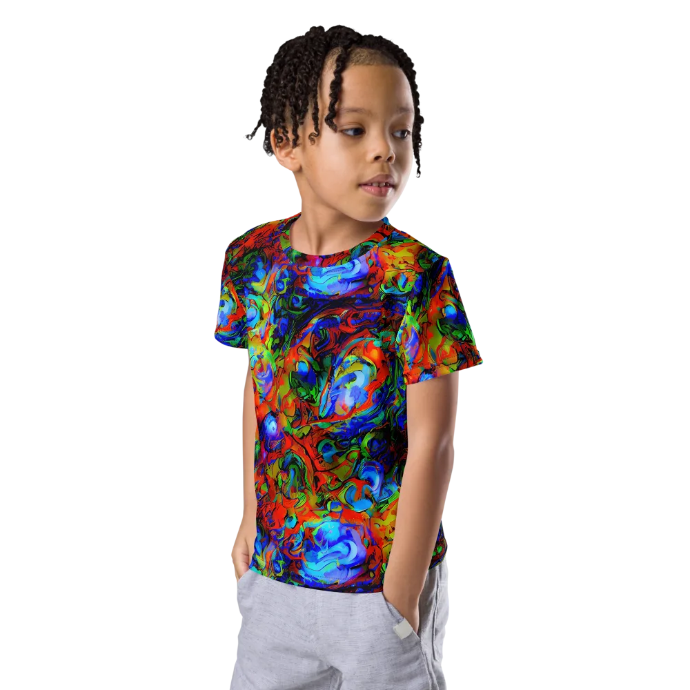 Hypercolor Tangle on Kids Crew Neck T-Shirt — Left Front
