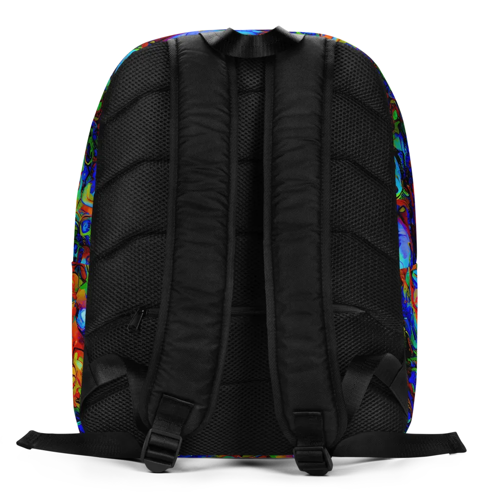 Hypercolor Tangle on Minimalist Backpack — Back