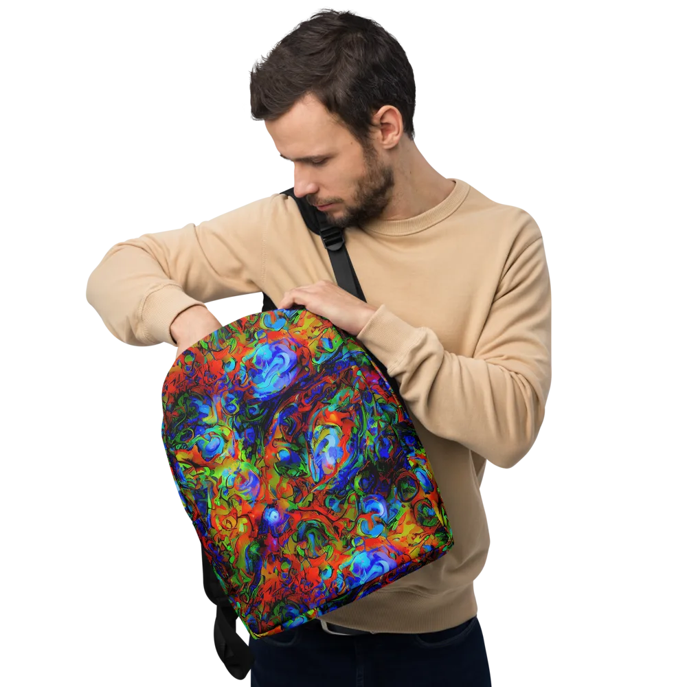 Hypercolor Tangle on Minimalist Backpack — Front