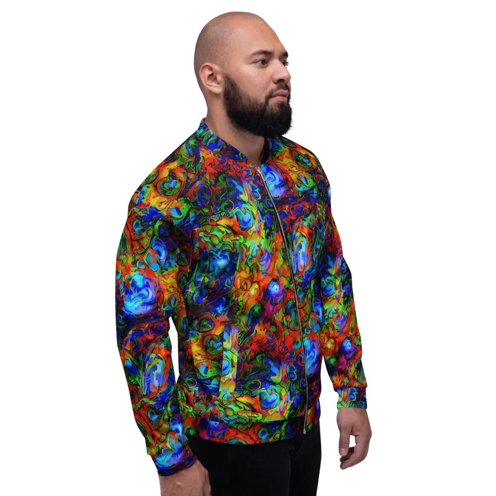 Hypercolor Tangle on Bomber Jacket — Right