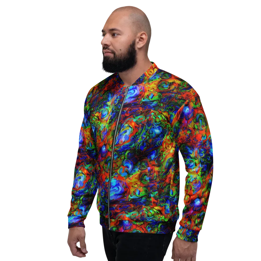 Hypercolor Tangle on Bomber Jacket — Left