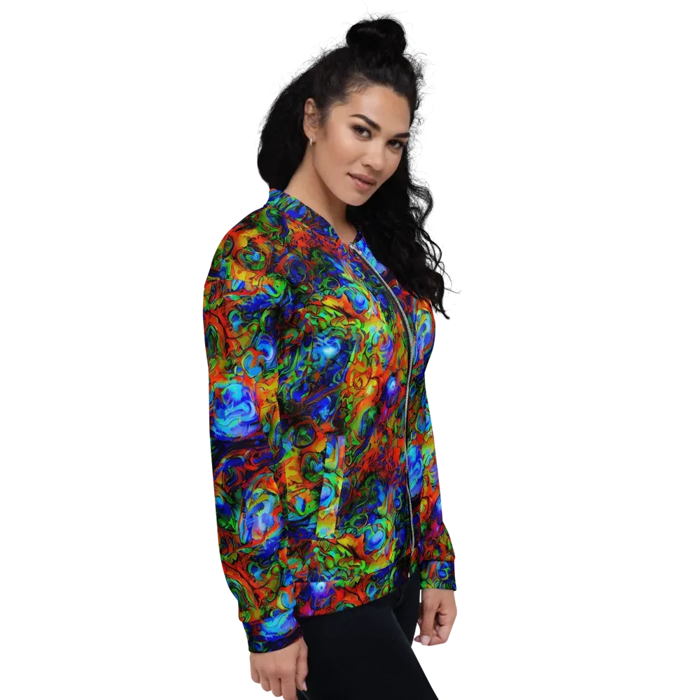 Hypercolor Tangle on Bomber Jacket — Right