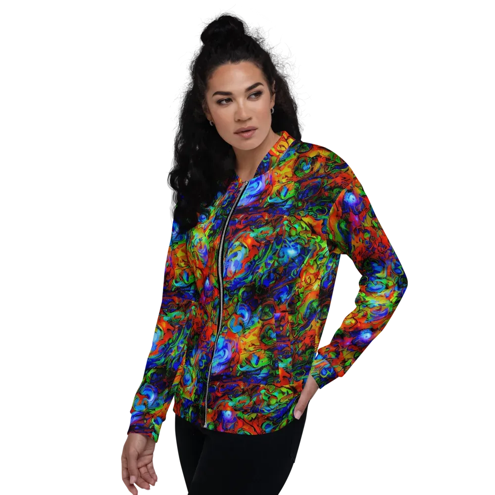 Hypercolor Tangle on Bomber Jacket — Left