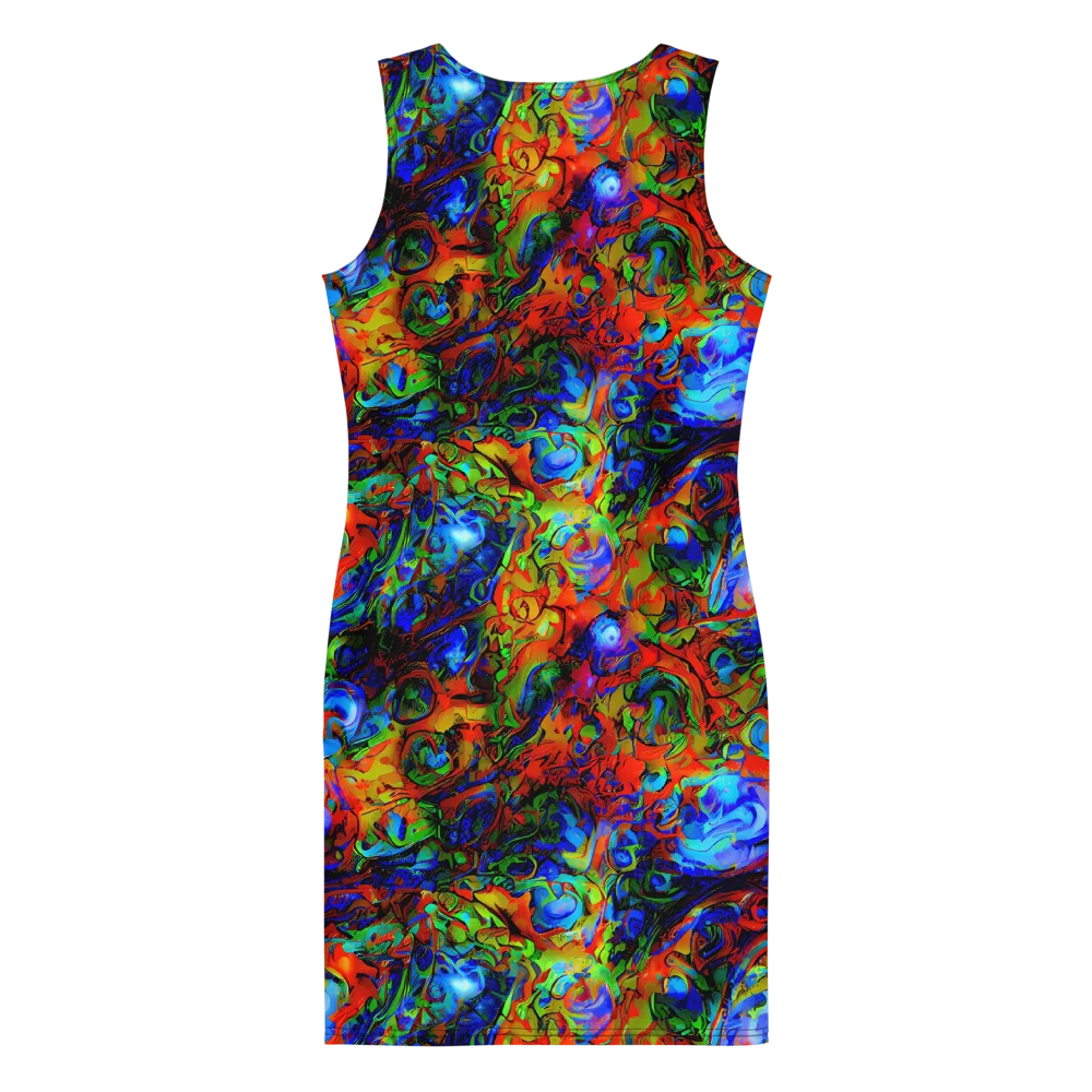 Hypercolor Tangle on Bodycon Dress — Back