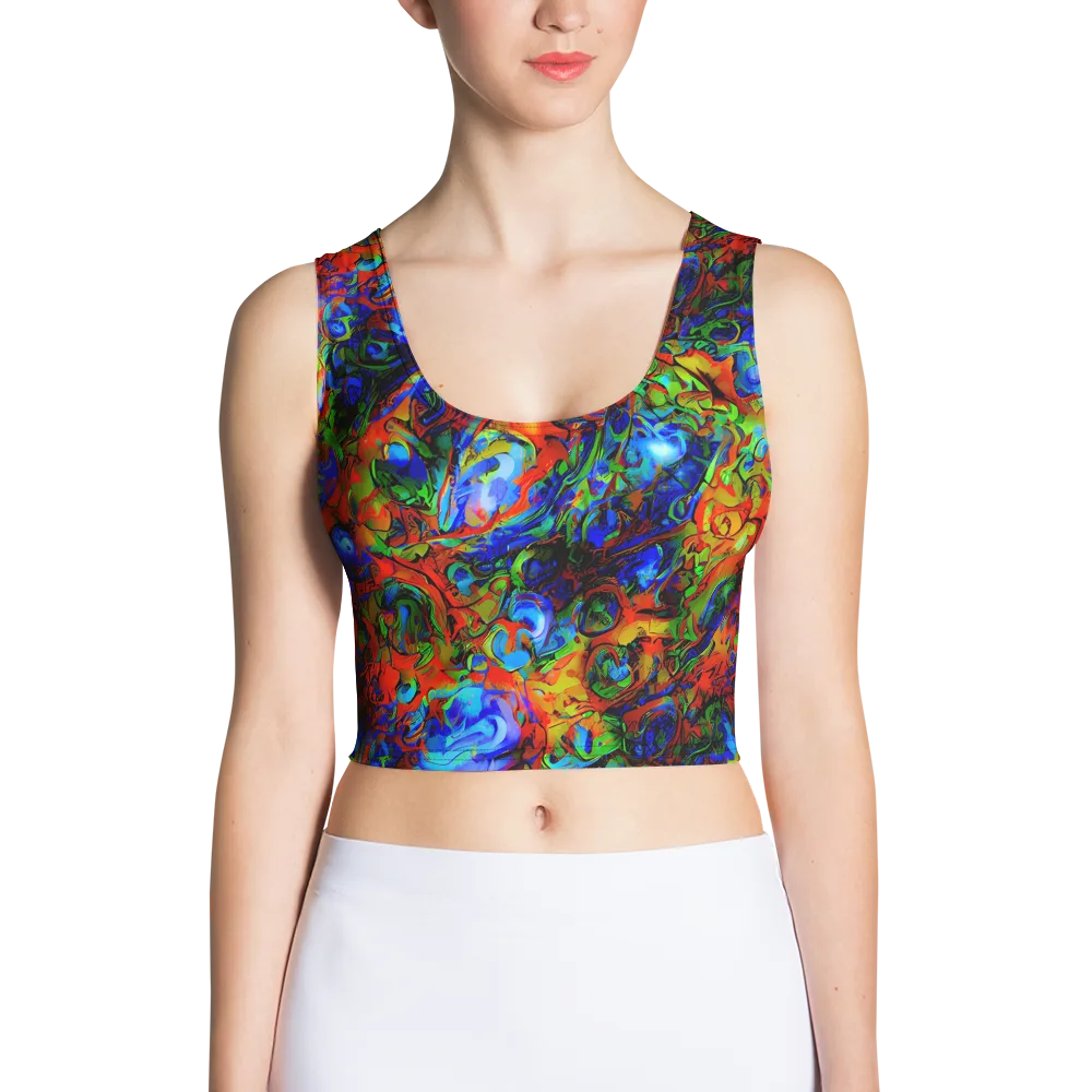 Hypercolor Tangle on Crop Top — Front