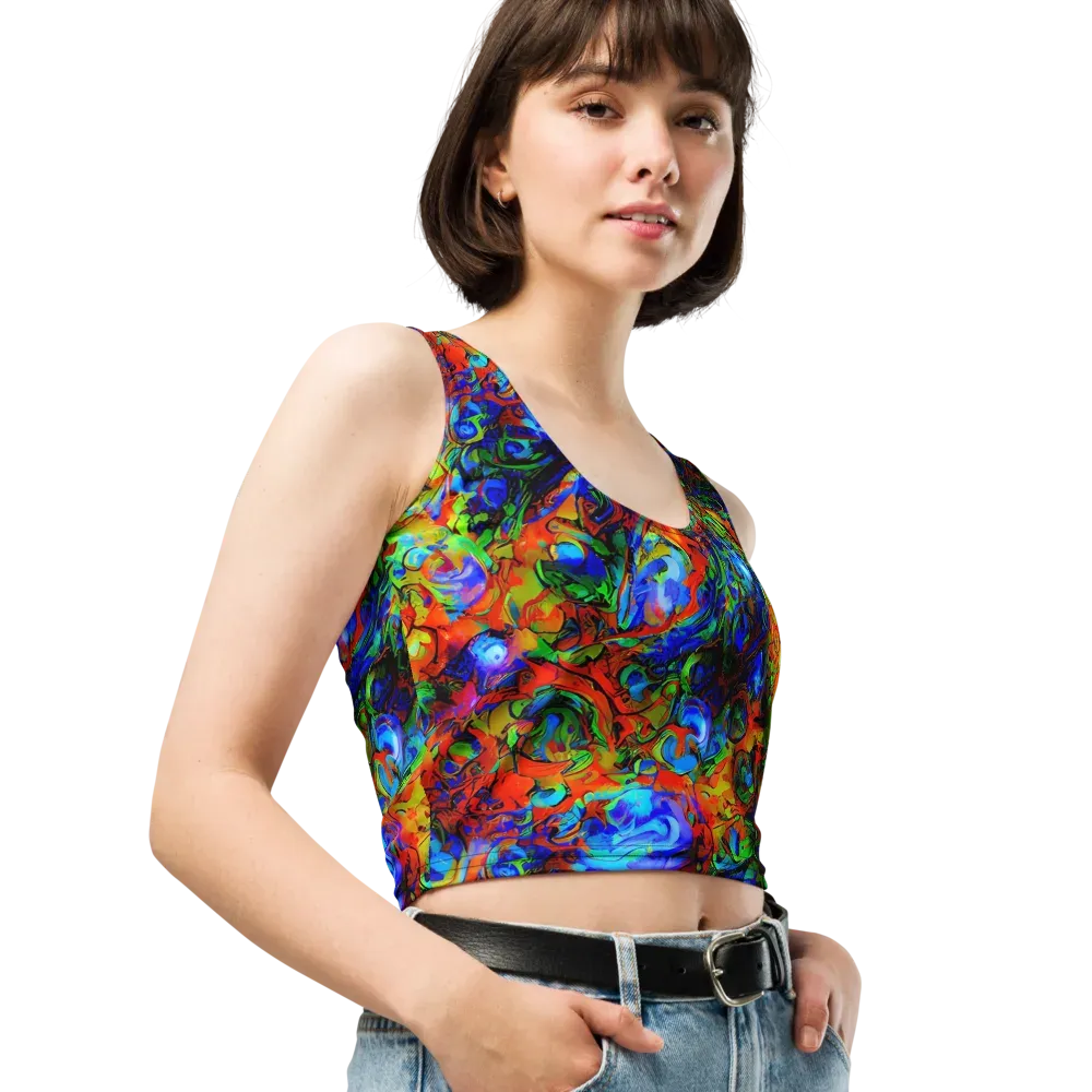 Hypercolor Tangle on Crop Top — Right Front