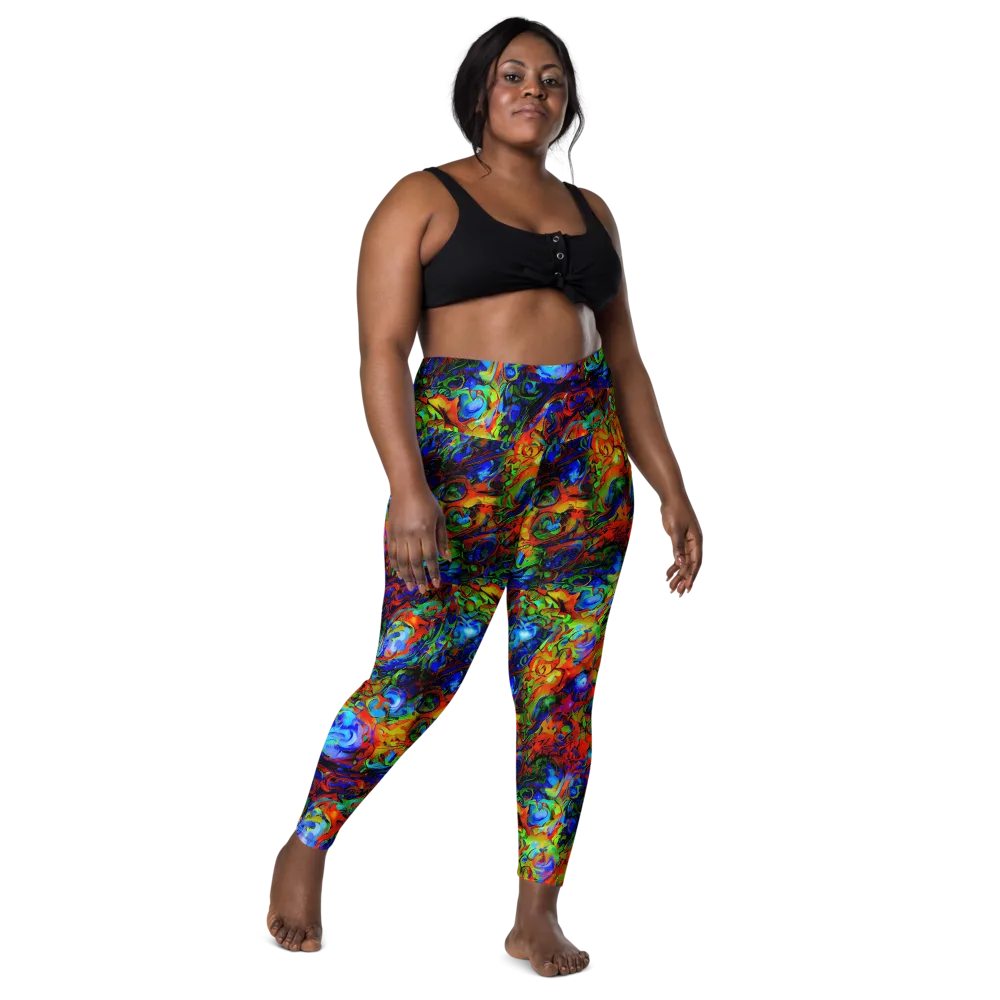 Hypercolor Tangle on Leggings with Pockets — Front