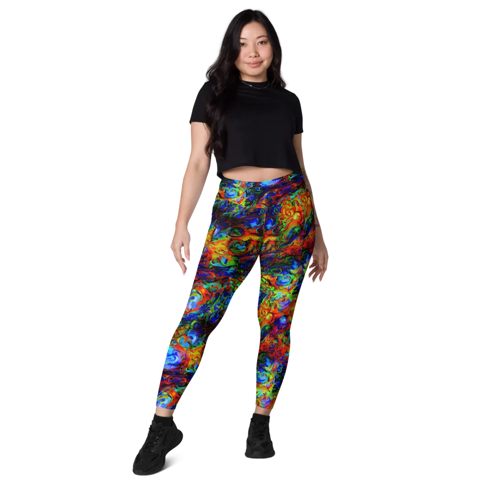 Hypercolor Tangle on Leggings with Pockets — Front