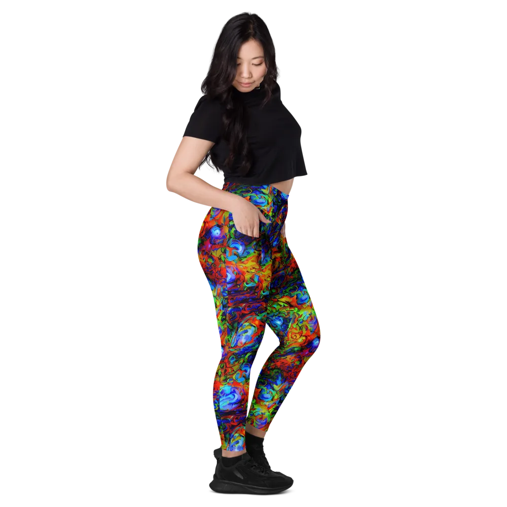 Hypercolor Tangle on Leggings with Pockets — Right