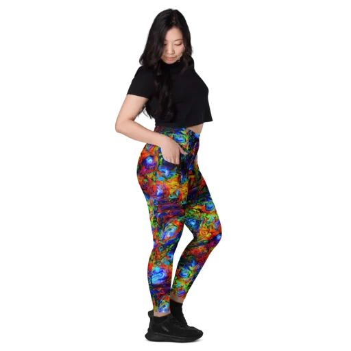 Hypercolor Tangle on a Leggings with Pockets
