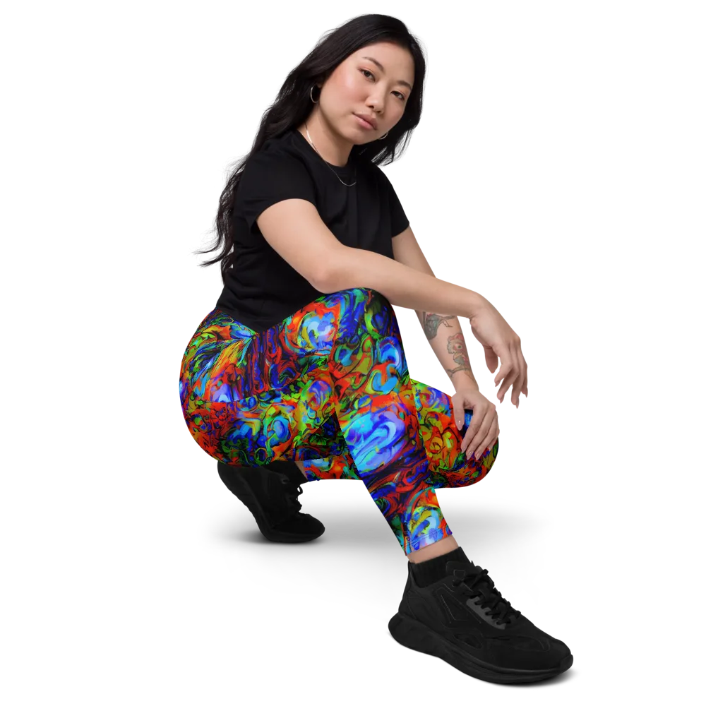 Hypercolor Tangle on Leggings with Pockets — Right Front