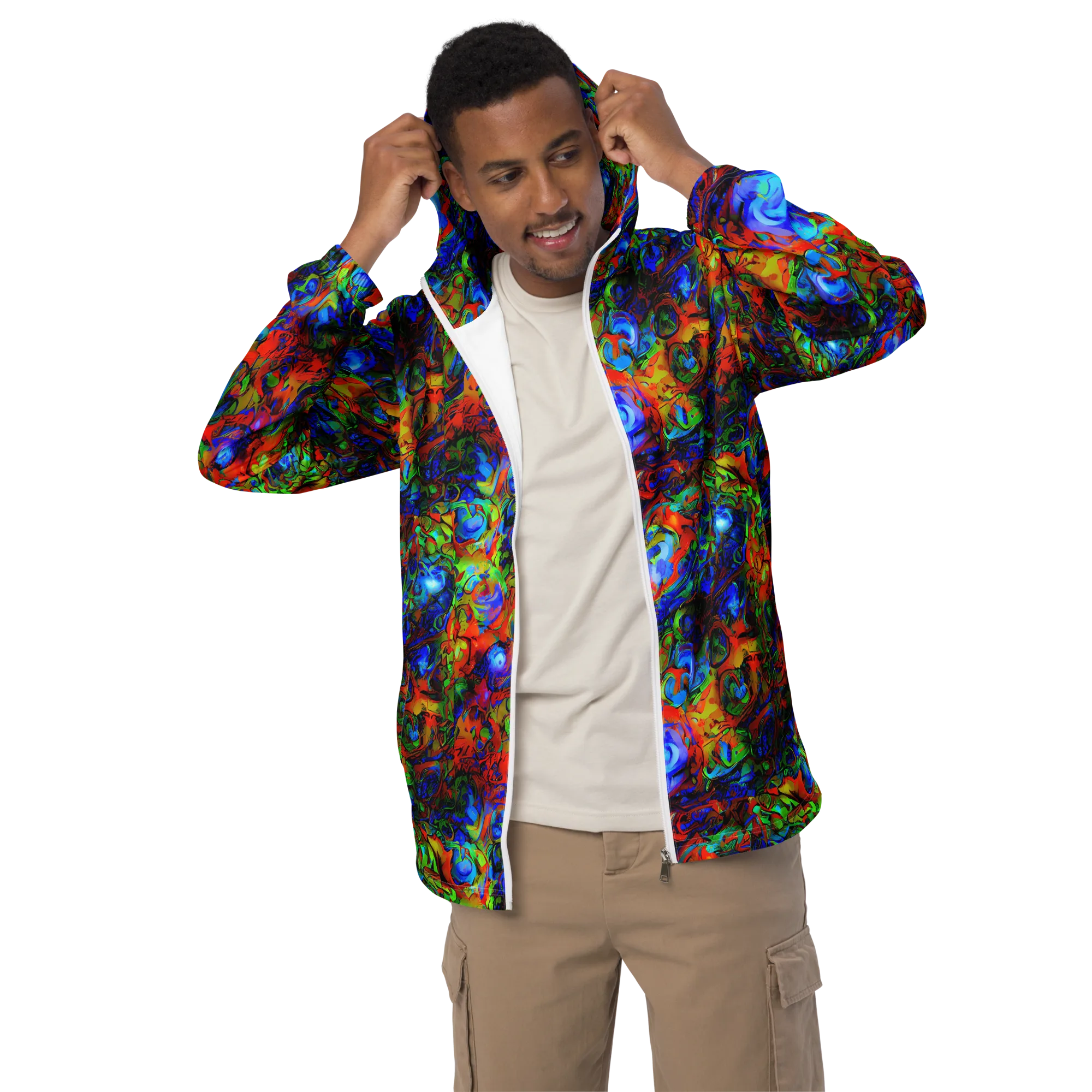 Hypercolor Tangle on Men's Windbreaker — Front
