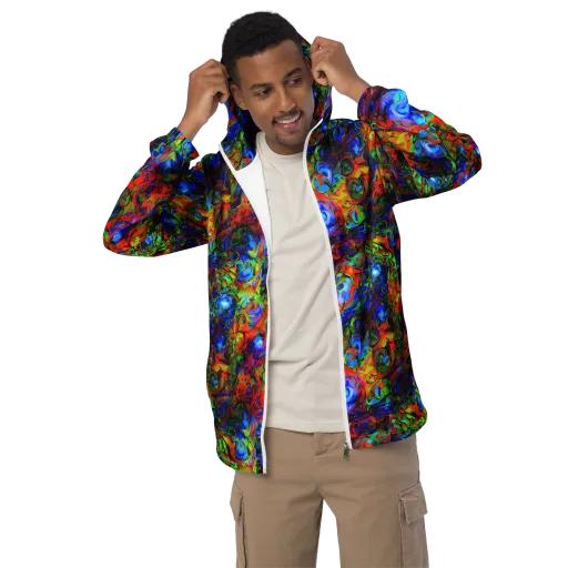 Hypercolor Tangle on a Men's Windbreaker