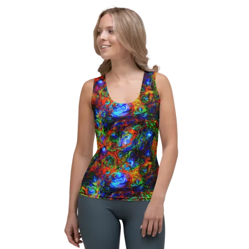 Hypercolor Tangle on a Women's Tank Top