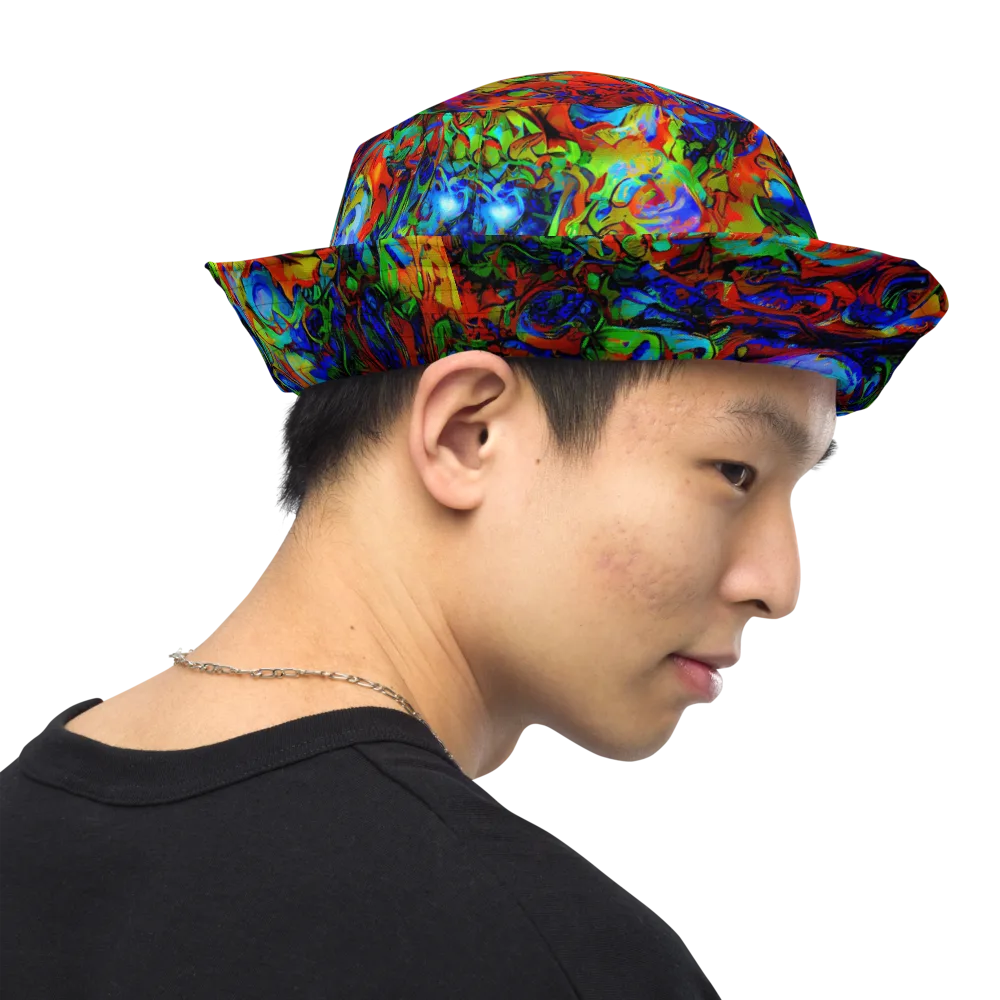 Hypercolor Tangle on Reversible Bucket Hat — Right Outside