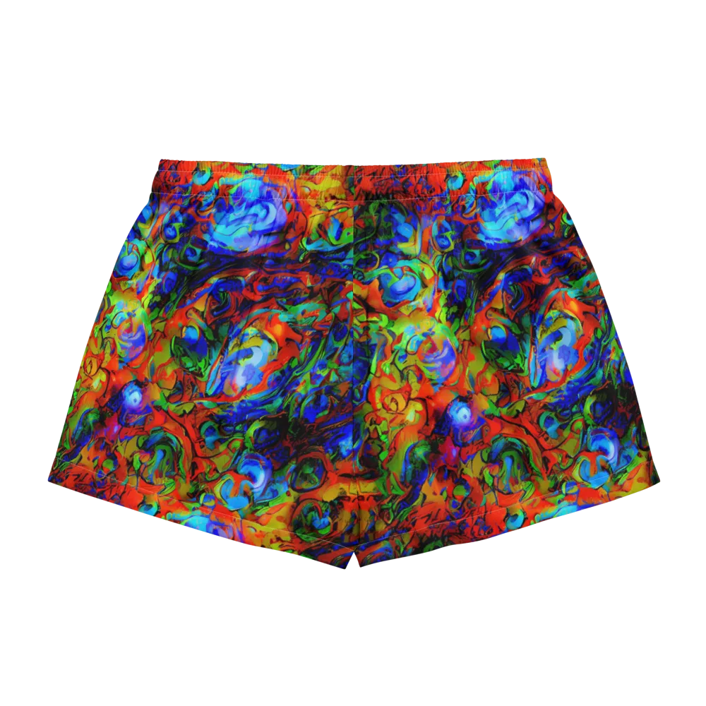 Hypercolor Tangle on Women's Pajama Shorts — Back